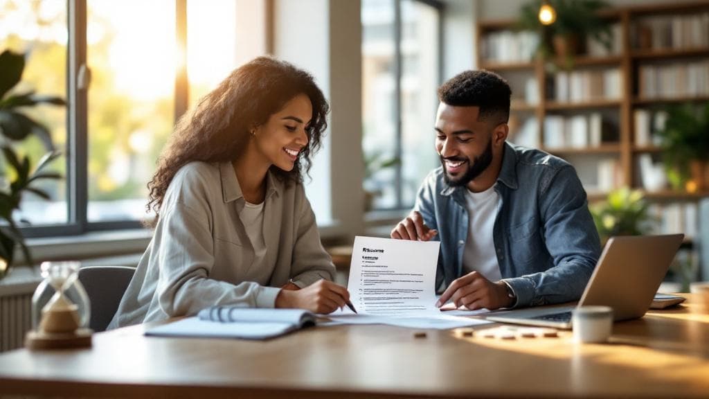 Students collaborating on a project together