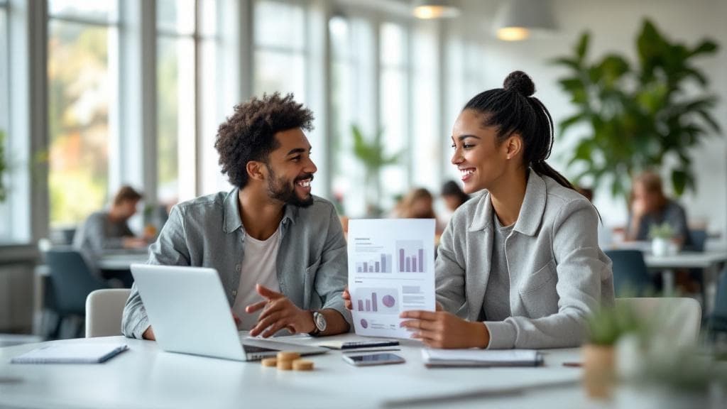 Diverse group of students working together on campus